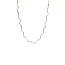 Wavy tennis necklace con diamantes LAB