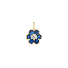 Charm de flor de circonias en bisel