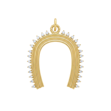 Charm de herradura con circonias