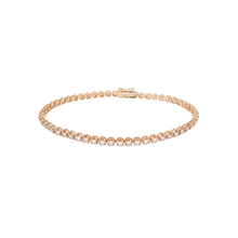 Pulsera tennis con diamantes en crown setting
