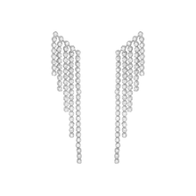 Aretes con chorritos de diamantes