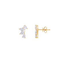 Aretes crawlers con diamantes LAB multishape