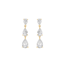 Aretes largos con drops de diamantes LAB