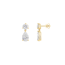 Aretes con drops de diamantes LAB