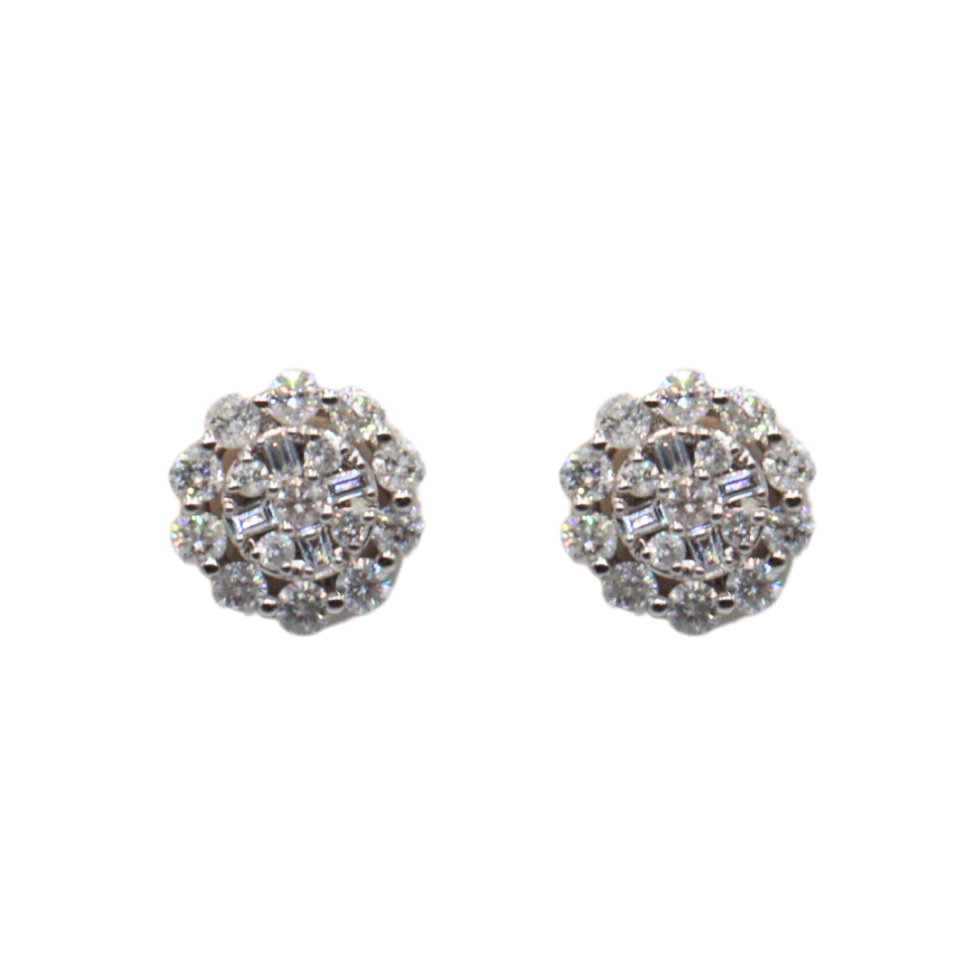 Studs Illusion de diamantes 1.00CTD