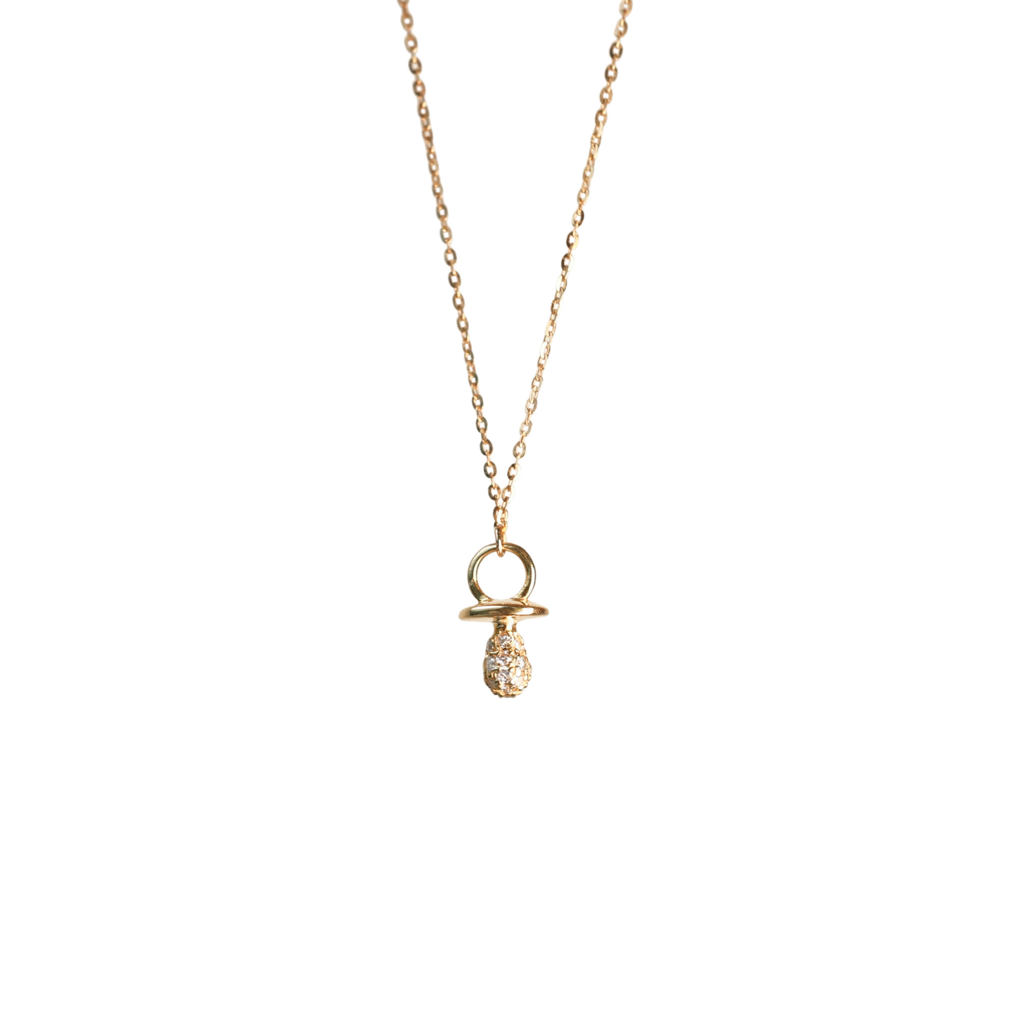 The baby necklace con diamantes