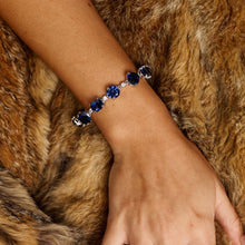 Pulsera tennis con zafiros multishape