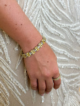 Pulsera de noche con canary stones en corte princess