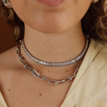 Choker de circonias emerald en bisel