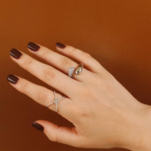 Anillo wrap chunky con circonias