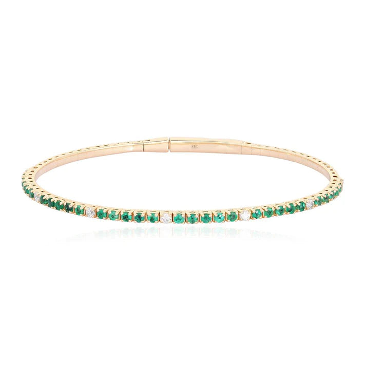 Tennis bracelet de esmeraldas