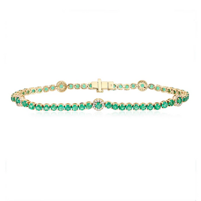 Tennis bracelet de esmeraldas