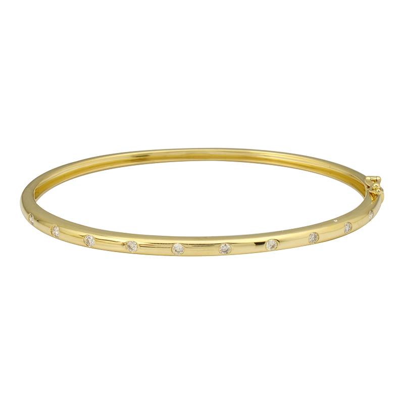 Cuff con diamantes incrustados 0.28CTD