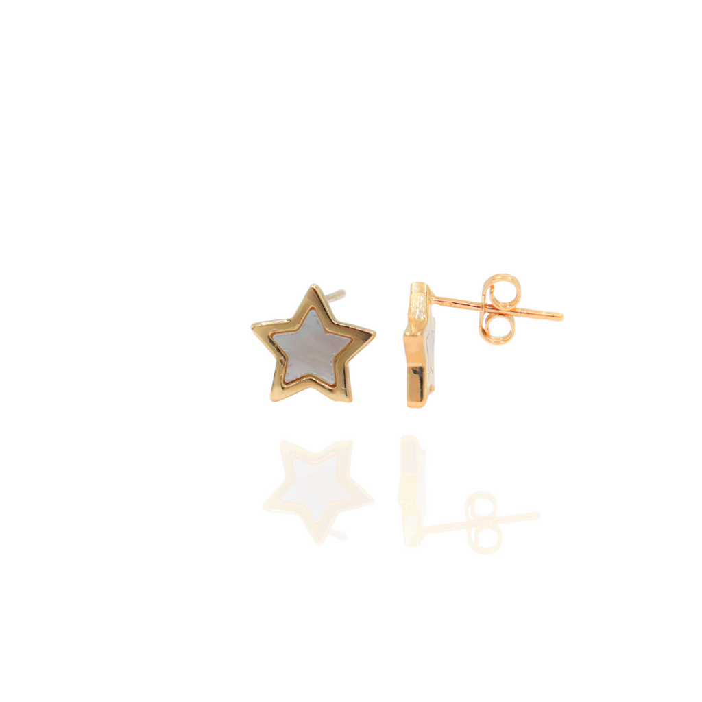 Aretes de oro amarillo de 14k de corazones