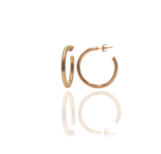 Argollas de tubo en plata 925