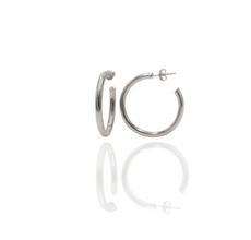 Argollas de tubo en plata 925