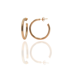 Argollas de tubo en plata 925