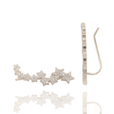 Crawlers multiestrellas de plata 925 con baño en oro 18k y circonias