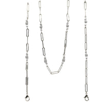 Mask Holder de paper clips y perlas.