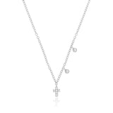 Collar de oro 14k y cruz de brillantes (0.06)