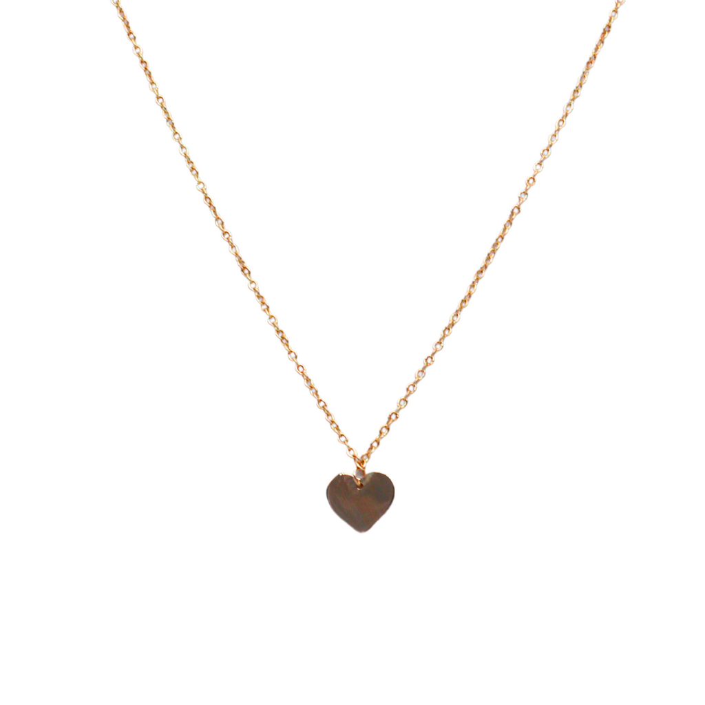 Collar de oro amarillo 14k con dije de corazón