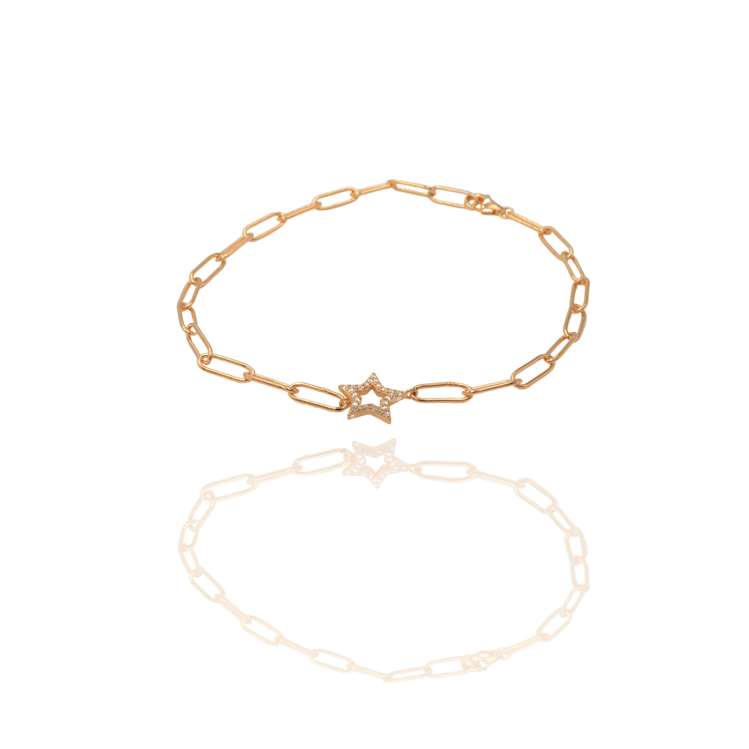 Pulsera de links con estrella